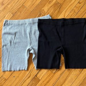 No Boundaries Biker Shorts Lot Of 2 Gray Black NWOT Brand New XXXL 21